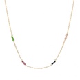 Fashion Natural Stone Necklace Copper Plated 14K Gold Stitching Necklacepicture9